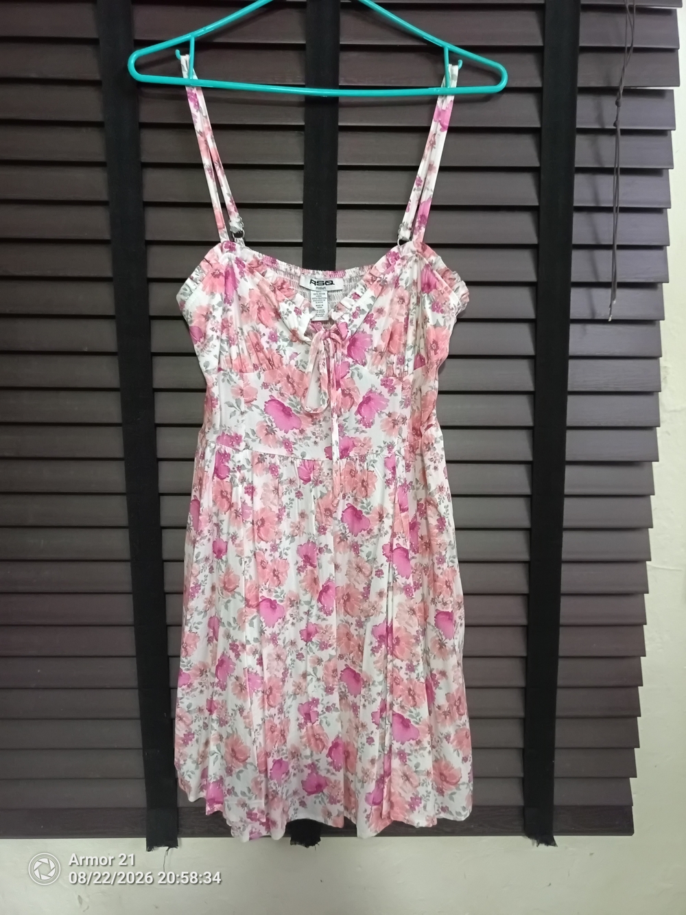 RSQ Pink Floral Spaghetti-Strap Mini Dress